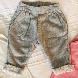 EUC 0-3 mo GAP Glitter ✨ Gray Pants ✨